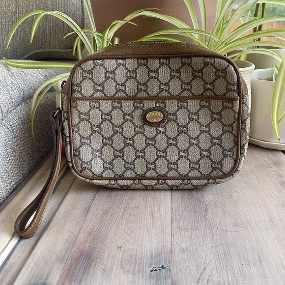 Gucci Plus GG Coated Canvas Wristlet - Picture 1 of 16